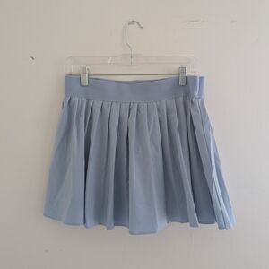 Garage Light Blue Pleated Skater Skirt